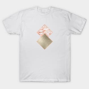 Diamond rose gold marble - golden shimmer T-Shirt